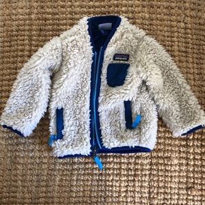 Patagonia fuzzy toddler jacket 3-6 months